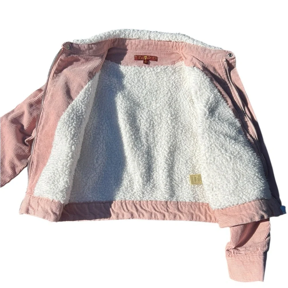 7 for All Mankind Corduroy Jacket Pink Medium